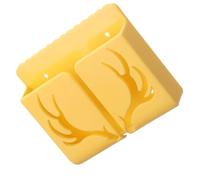 HEALSOPTHY Wall-Mounted Remote Controller Rack Yellow Nail-Free TV Remote Storage Box Antler Design for Organized Electronics