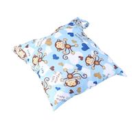 HEALSOPTHY Waterproof Wet Dry Bag with Zipper and Snap Handle, Sturdy Polyester Reusable Cloth Diaper Bag Tote for Outdoor Travel, Featuring Cartoon Monkey Pattern in Blue