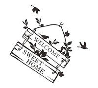 HEALSOPTHY Welcome Home Removable Wall Decal Creative Self Adhesive PVC Sticker for Living Bedroom Kitchen Office Smooth Surfaces Interior Decoration
