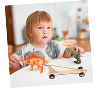 HEALSOPTHY Wind Powered Wooden Car Educational DIY Science Experiment Teaching Aid for Smooth Edges Safe Construction Promotes Imagination and Intellectual Development