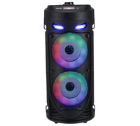 HEALSOPTHY Wireless Portable Speaker with Colorful Lights Heavy Base Stereo Surround Sound Microphone Input and Radio Support Compact Karaoke Sound System for Party Outdoor and Home Use