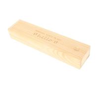 HEALSOPTHY Wood Beige and Preserving Pregnancy Tests Newborn Announcement Case with Footprint Design, Pregnancy Test Keepsake Box for Storing Baby Mementos Wooden Box Suitable for Nursery