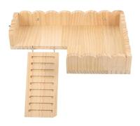 HEALSOPTHY Wood Hamster Platform and Ladder 1 Set Provides Place to Play in Cage for Guinea Pig