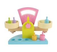 HEALSOPTHY Wooden Balance Scale for Educational Counting Aid with Wear-resistant Design Cognitive Math Learning Tool for Preschool Boys and Arithmetic Development