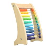 HEALSOPTHY Wooden Educational Abacus for Smooth Edges Safe Counting Montessori Math Learning Tool for Addition Subtraction Calculation Cognition Plaything