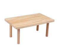 HEALSOPTHY Wooden Hamster Play Platform with Legs for Gerbil and Small Pet Cage Enclosure, Khaki Activity Area and Resting Station, Elegant Modern Rodent Habitat Accessory 9.8x5.5x4.7in