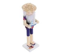 HEALSOPTHY Wooden Hawaiian Nutcracker Ornament with Sturdy Stability and Versatile Decor Use, Classic Soldier Shape for Desk Top and Beach House Decor, Summer Holiday Tropical Nutcracker