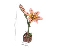 HEALSOPTHY Wooden Lily Flower Puzzle DIY Kit Seamless Botanical Bouquet Craft for Adults and Creative Hand Skill Building Model for Birthday Home Decor