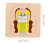 HEALSOPTHY Wooden Multi Layered Montessori Puzzle for Human Organ Match Educational Layered Life Cycle Learning Board Development Cognitive Growth Companion