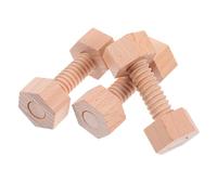 HEALSOPTHY Wooden Screw Construction for Nut and Bolt Building Blocks Fine Motor Skills Development Educational Interactive Play for Preschool Craft Activities