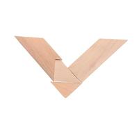 HEALSOPTHY Wooden T Shape Puzzle 4 Pieces Brain Teaser Toy Made of Beechwood in Khaki, Designed to Develop Logical Thinking and Spatial Awareness for Children and Adults in Educational