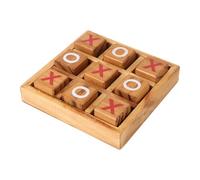 HEALSOPTHY Wooden Toe Board Game for Years Strategy Family Game with Neutral Color Easy Slide Storage Educational and Decorative Wooden Puzzle