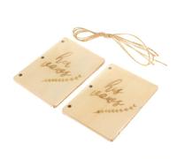 HEALSOPTHY Wooden Wedding Vow Notebook Set of 2 with Kraft Paper Covers, Handmade DIY Engagement Guestbook for Bride and Groom, Creative Wedding Vow Handbook for Ceremony and Anniversary