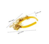HEALSOPTHY Year Headband Glitter Tinsel Hairband Lightweight Comfortable Party Accessory for All Hair Types Gold Foil Holiday Hair Hoop Tiara for Eve Celebrations and Festive Outfits