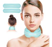 HEALSTOK Neck Ice Pack Wrap, Cervical Ice Pack, 2Pcs Cold Compress Ice Packs for Neck Injuries Reusable Cold & Hot Therapy Gel Migraine Ice Head Wrap for Neck Pressure, Pain Relief (Iceblue)