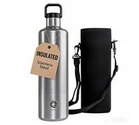 Healter 1.75 litre Water Bottle Stainless Steel | Double Wall Insulated Canteen | Eco Reusable Bottle | Plastic Free and Leakproof Metal Water Bottle for Camping and Outdoor Sports(Silver)