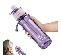 Healter 950ml Spray Water Bottles for Kids Water Bottle with Spray Mist Leakproof Misting Drinking Bottle for Cycling Hiking Climbing Outdoor Sport Hydration Cooling(Purple)