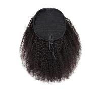 Health 10-24 Inch Kinky Piece Human Hair Drawstring Extension Afro Curly Brazilian Remy Hair Clip in Ponytail Extension Personal Care(24inches(150g))
