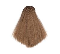 Health 22 inch Kinky Straight Ponytail Hair Extension Clip for Women Synthetic Black Afro Pony Tail Personal Care(Dark blonde)