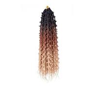 Health 24Inch Butterfly Box Braids Crochet Hair Pre-Loop Butterfly Locs Twist Crochet Braids,Synthetic Box Braids Crochet Hair Personal Care(Black+Auburn+Dark Blonde)