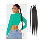Health 26Inch Synthetic Braided Ponytail Hair Extensions For Women Braided Pony Tail With Hair Tie Personal Care(Darkest Brown)