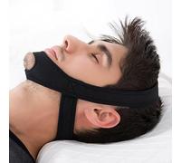 Health Adjustable Anti Snoring Chin Strap, Natural and Instant Snore Relief Simple and Effective Snore Remedy Jaw Belt Stop Snoring Solution (Black)