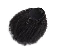 Health Afro Kinky Curly Ponytail Human Hair Extensions for Black Women Drawstring Pony tail Extension HairPieces Personal Care(20inch)