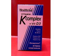 Health Aid, Vitamin K Complex +Vit D3, 30 Tablets