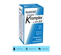 Health Aid Vitamin K Complex K1 and K2 with Vitamin D3 30 Tablets Vegetarian UK