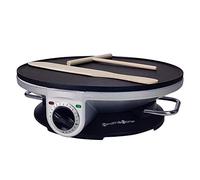 Health and Home Crepe Maker - 13 Inch Crepe Maker & Electric Griddle & Non-stick Pancake Maker-Crepe Pan (Silver-A)