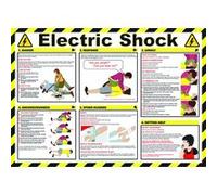 Health and Safety Poster Electric Shock, 420x590mm- (SR11122)