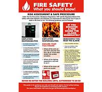 Health and Safety Poster Fire Risk Wall Mounted PVC (Polyvinyl Chloride) 59.4 x 42 cm