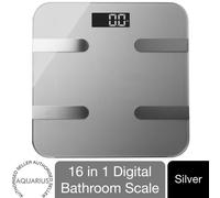 Health Bluetooth Smart Body Analysis Weighing Scale, Silver, tempered glass