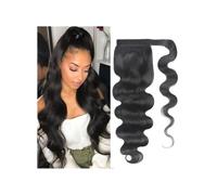 Health Body Wave Ponytail Extension Human Hair Clip Hair for Young Women 100% Remy Around Ponytail Bundles Personal Care(14inches)