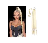 Health Braided Extension Long with Tie Diy Braided Ponytail Synthetic Hair Piece for Women Daily Wear Personal Care(Blonde,26inches)