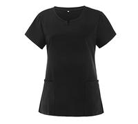 Health Care Uniforms for Women - Beauty Salon & Nursing Scrubs - Short Sleeve V-Neck - Solid Color - Career Day 2024
