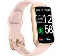 Health Fitness Tracker with 24/7 Heart Rate, Blood Oxygen, Blood Pressure, Sleep Tracker, Step Counter, 5ATM Waterproof Activity Trackers and Smart Watches for Women Men Kids (S & L Bands Included)