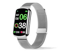 Health Fitness Tracker with 24/7 Heart Rate, Smart Watch with Blood Pressure and Blood Oxygen Monitor, Bulit-in 120+ Sport Mode, Sleep Tracking Waterproof Activity Tracker for Women Men (Silver)
