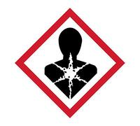 Health Hazard GHS Label - Health & Safety Warning - Self-Adhesive Vinyl Sticker - 100mm x 100mm