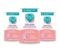 Health & Her for Mum After Pregnancy Formula Feeding Supplement Postnatal Vitamins with Vitamin B6, Vitamin D, Shatavari & CoQ10, Vegan & Gluten Free (3 Month Supply)