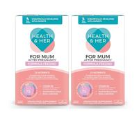 Health & Her for Mum After Pregnancy Formula Feeding Supplement Postnatal Vitamins with Vitamin B6, Vitamin D, Shatavari & CoQ10, Vegan & Gluten Free (2 Month Supply)