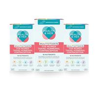 Health & Her Multivitamin for Women Taking Hormone Contraception, Supplement with 18 Key Nutrients, Vegan & Gluten Free, 90-Day Supply, 180 Tablets