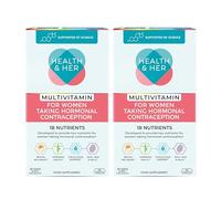 Health & Her Multivitamin Supplement for Women Taking The Pill - Nutrition Support for Women & Teen Girls on Hormonal Contraception - 2 Month Supply, 120 Tablets - Vegetarian & Gluten Free