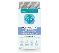 Health & Her Natural Cycles, Women's Multivitamin, Vegan, 30 Day Supply | Women's multivitamin with iron, magnesium & calcium for support during menstural cycles; Vegan, gluten free; 60 Tablets