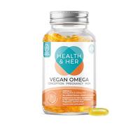 Health & Her Vegan Omega for Conception, Pregnancy and Postal - Vegan Omega 3 Capsules for Womens Full Maternal Journey - 1 Month Supply - 30 SOFTGEL Capsules