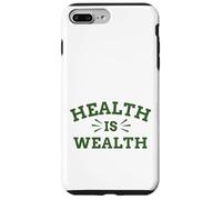 Health Is Wealth Motivational Lifestyle Typography Design Case for iPhone 7 Plus/8 Plus