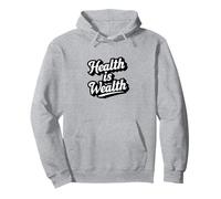 Health is Wealth Positive Exercise Health Fitness Pullover Hoodie