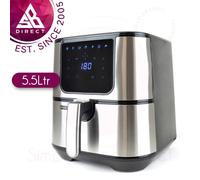 Health Kick 5.5Ltr Digi-Touch Air Fryer (Family Size) - Stainless Steel InUK