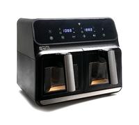 HealthKick Health Kick 8Ltr Digi-Touch Dual Zone Windowed Air Fryer Black