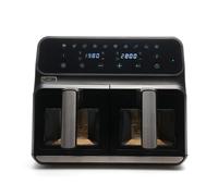 Health Kick 8ltr Digi-Touch Dual Zone Windowed Air Fryer Black - K3431